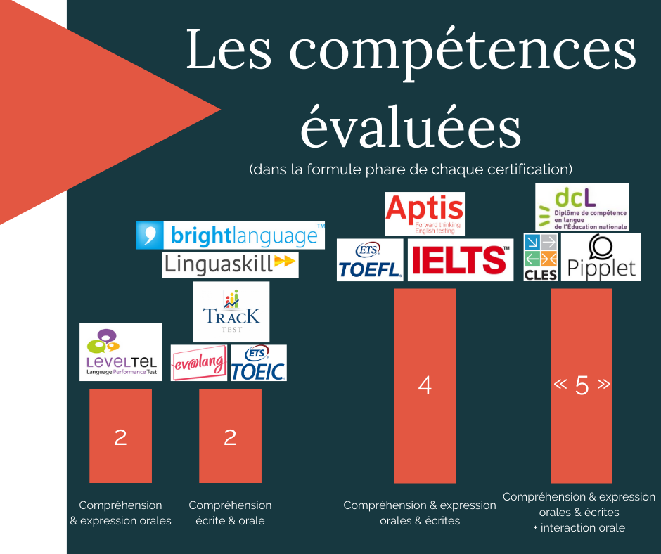 Les compétences évaluées par les certifications en anglais