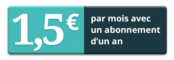 1,5 € par mois avec un abonnement d’un an